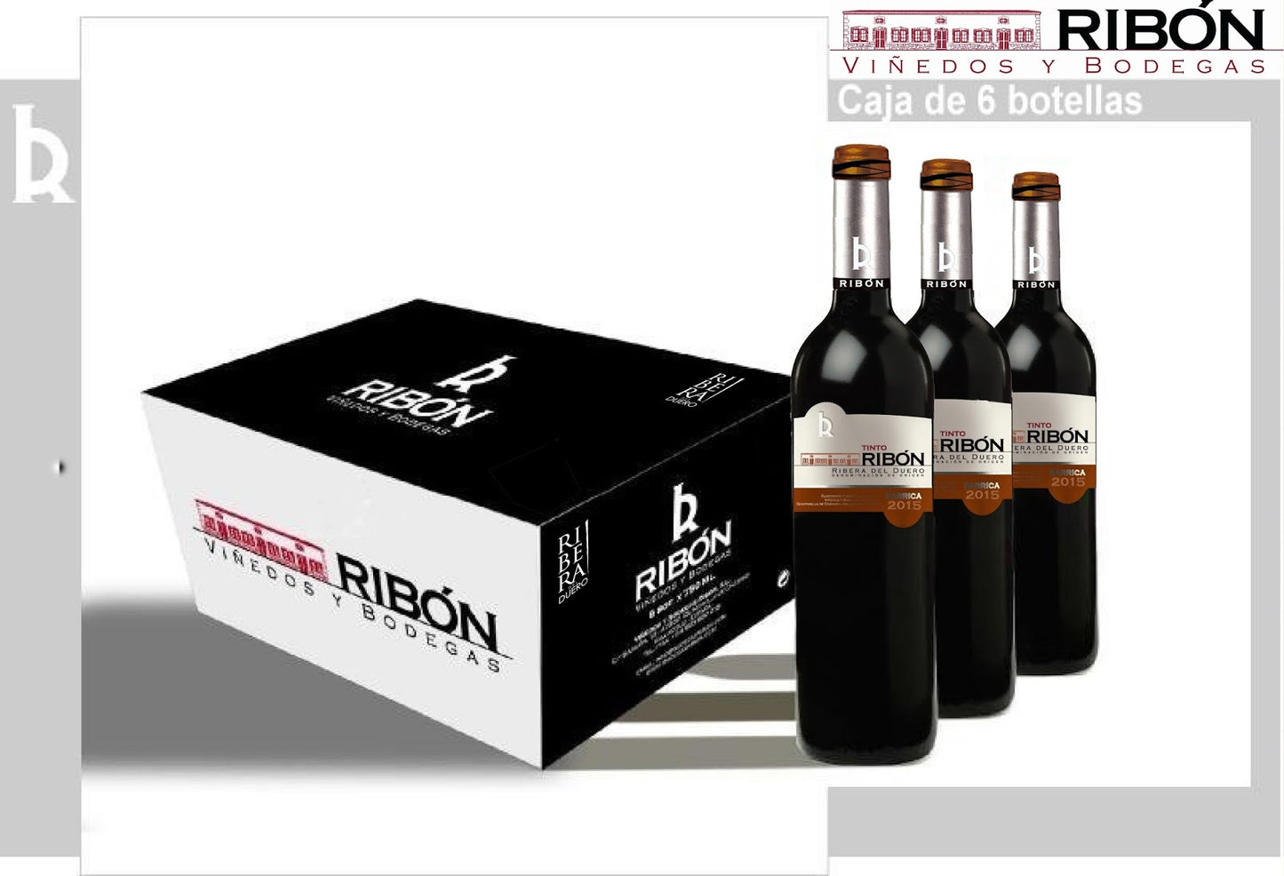 Ribón Barrica. D.O. Ribera del Duero 100% Tempranillo. Precio/bot: 9,05€. Precio caja con 6 botellas: 54,30€